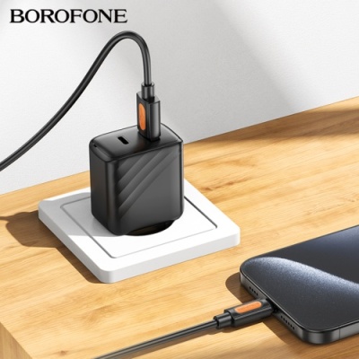 кабель borofone bx114 silicone usb - type-c 3a/1m (чорний) 