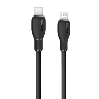 кабель baseus pudding series fast charging cable type-c - lightning 20w/1.2m (p10355701111-00) (black) 