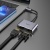 usb hub hoco hb29 type-c easy-lead type-c multifunction converter(hdtv+vga) metal grey 