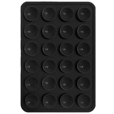 Купить силіконова тримач-присоска двостороння для телефону double side silicone (80*55 мм) (чорний) онлайн