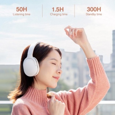 бездротові навушники накладні baseus encok wireless d02 pro (білий) 