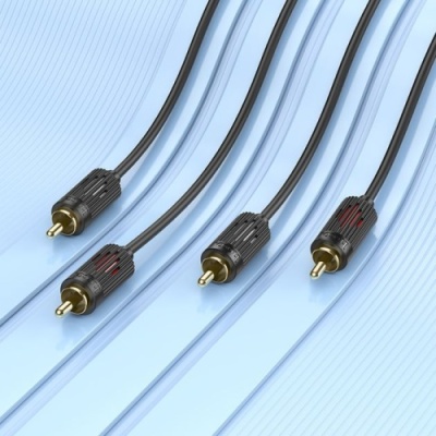 кабель hoco upa29 2*rca to 2*rca 1.5m (чорний) 