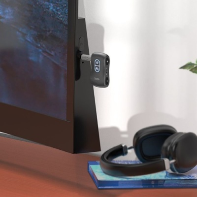 Bluetooth аудіо ресівер Hoco E73 Pro (Чорний)