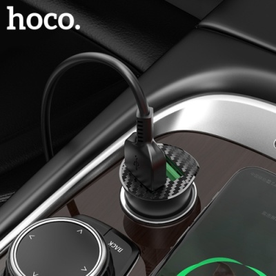 Автомобільний Зарядний Пристрій Hoco Z39 Farsighted 2USB/18W/QC3.0 + (USB - Type-C) (Чорний)