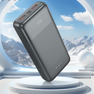 додаткова батарея power bank hoco j121a fast pd20w+qc3.0 22.5w fully compatible with digital display 20000mah (чорний) 