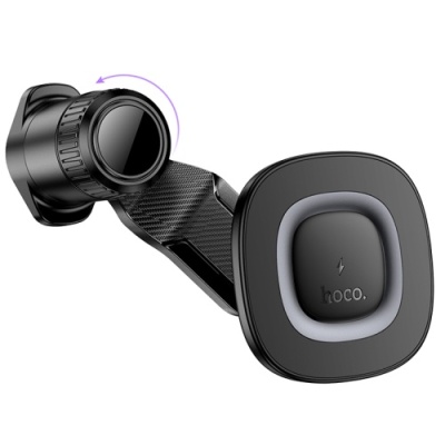 Автотримач Hoco HW30 4.5-7.0 inch Magnetic Ring Wireless 15W (Чорний)