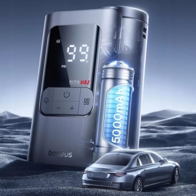 Автомобільний насос Baseus GoTrip VA1 Super Mini 80W 5000mAh (black)