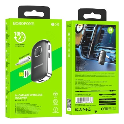 Bluetooth аудіо ресівер Borofone BC42 (Чорний)
