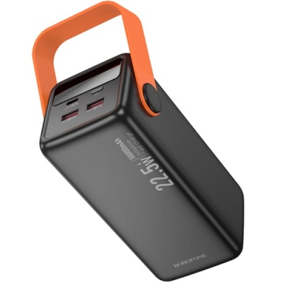 додаткова батарея power bank borofone bj66a magnifico 22.5w+pd20 50000 mah (чорний) 