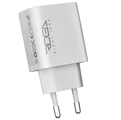 мережевий зарядний пристрій ridea rw-25120 rapid max 1usb-c qc/pd 25w (бiлий) 