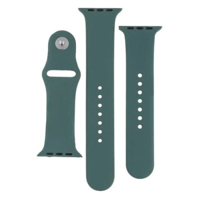 ремінець для apple watch band silicone two-piece 42/44/45/49 mm (55, pine green) 