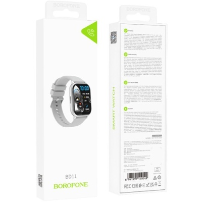 смарт-годинник borofone bd11 smart sports watch (call version) (срібний) 