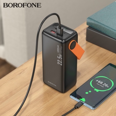 додаткова батарея power bank borofone bj66 magnifico 22.5w+pd20 40000 mah (чорний) 