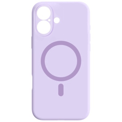 Купить чохол silicone case full camera with magsafe для apple iphone 16 (light purple) онлайн