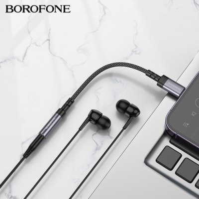 перехідник borofone bv24 lightning(male) to 3.5mm(female) 0.15m (сірий) 