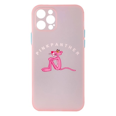 Купить чохол tpu ultra-thin matt kaws/pink panther design для apple iphone 12 pro (04) - pink онлайн