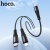кабель hoco x123 2in1 type-c - lightning + type-c 1м (чорний) 