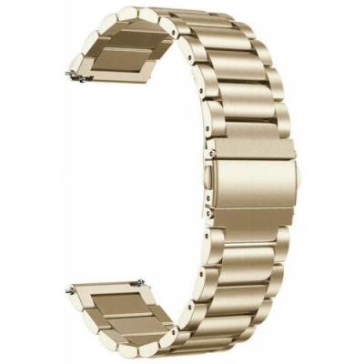 ремінець універсальний stainless steel для samsung/amazfit/xiaomi (22mm) (retro gold) 