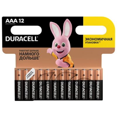 батарейка duracell lr3 bl aaa (12шт) 