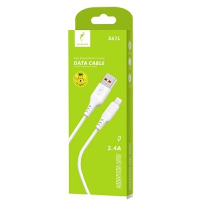 кабель skydolphin s61l usb - lightning 2.4a/1m (білий) 
