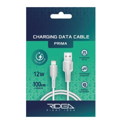 кабель ridea rc-m131 prima usb - lightning 12w/1m (білий) 