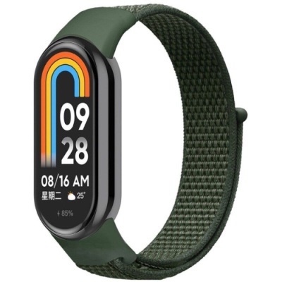 ремінець для xiaomi mi band 8/9/10 nylon (оливковий) 