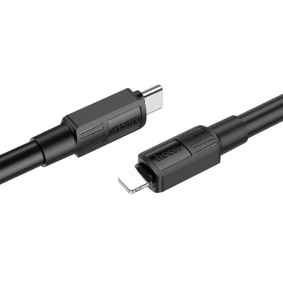 кабель hoco x84 solid (pd) type-c - lightning 20w 3a/1m (чорний) 