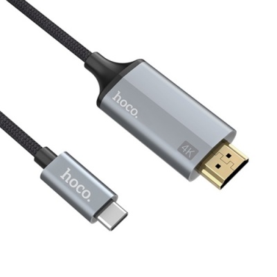 кабель hdmi hoco ua13 type-c - hdmi 1.8m (сірий) 