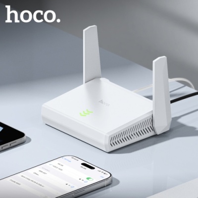 маршрутизатор (роутер) hoco hi36 wifi4 (білий) 