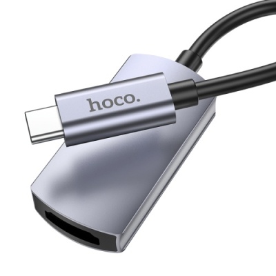 перехідник hoco ua20 type-c - hdmi 4k 0.115m (сірий) 