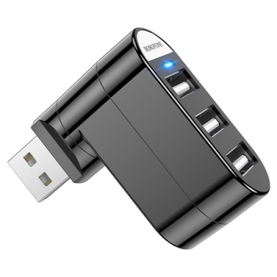 usb hub borofone dh3 (usb to usb2.0*3) - black 