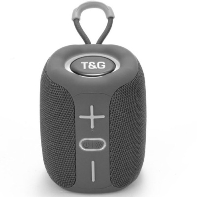 портативна колонка t&g tg-658 з rgb підсвіткою (сірий) 