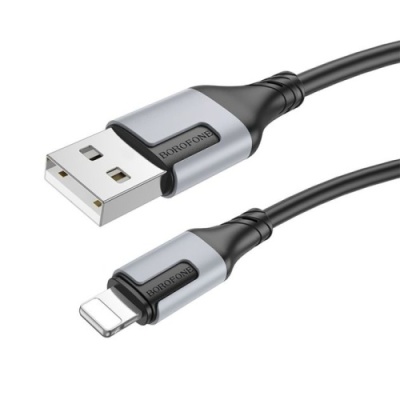 кабель borofone bx101 creator usb - lightning 2.4a/1m (чорний) 