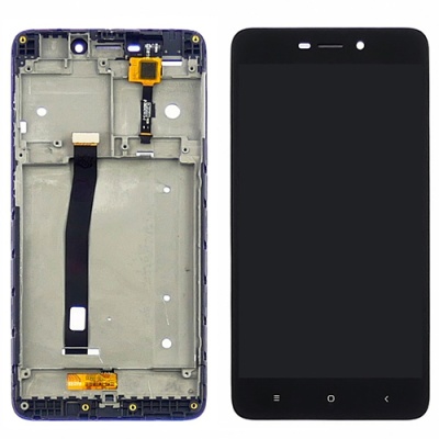 дисплей для xiaomi redmi 4a з чорним тачскріном і корпусною рамкою