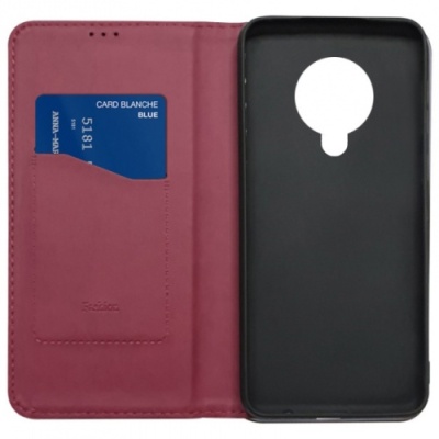 Купить чохол-книжка leather fold для nokia g10/g20 (темно-червоний) онлайн