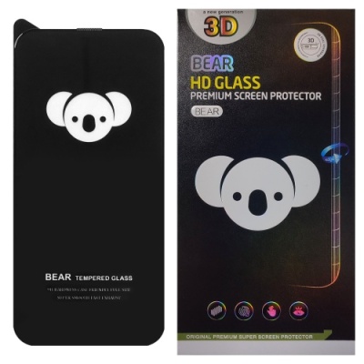 захисне скло bear hd tempered/anti-dust net glass для apple iphone 15 plus/16 plus (чорний) 