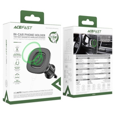 Автотримач Acefast D46 з БЗП (Чорний)