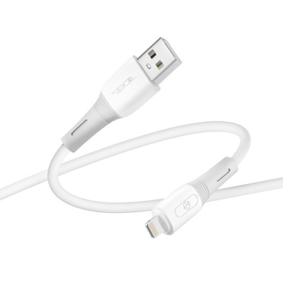 кабель ridea rc-si35 siliconepro usb - lightning 12w/1m (бiлий) 