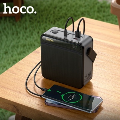 додаткова батарея power bank hoco j161 22.5w+pd20w with lighting 80000mah (чорний) 