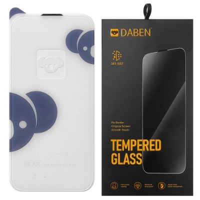 захисне скло bear full sreen/anti-dust net glass для apple iphone 15/iphone 15 pro/ iphone 16 (прозоре, без рамки) 