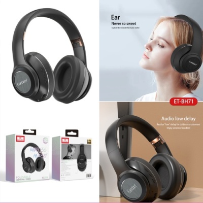 бездротові навушники накладні earldom et-bh71 bt5.0 wireless headset (чорний) 