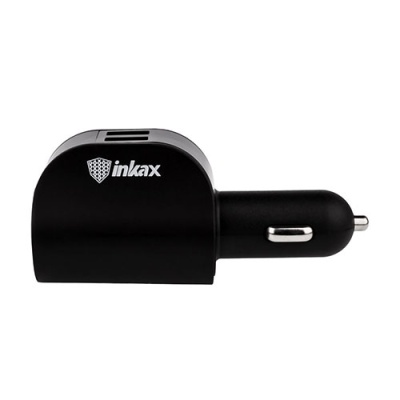 Автомобільний Зарядний Пристрій Inkax CC-08 Led 2USB/3.1A (Чорний)