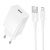 Мережевий Зарядний Пристрій Borofone BAS72A 1USB/18W/QC3.0 + (USB - MicroUSB) (Білий) мережевий зарядний пристрій borofone bas72a 1usb/18w/qc3.0 + (usb - microusb) (білий)
