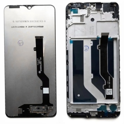 дисплей для zte blade 20 smart (ver2) з чорним тачскріном і рамкою (original china)