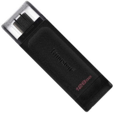 usb флеш-накопичувач 3.2 kingston datatraveler 70 128gb (чорний) 