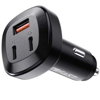 Автомобільний Зарядний Пристрій Acefast B3 PD + QC 4.0 (2 Type-C/1 USB/3A/66W) (чорний)