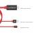 кабель hdmi earldom et-w5 hdmi 1080p lighting to hdtv/video/charge/2m (червоний) 
