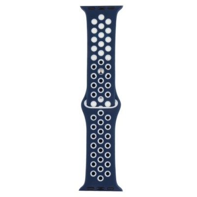 ремінець для apple watch nike 38/40/41 mm (13, темно-синiй/білий) 