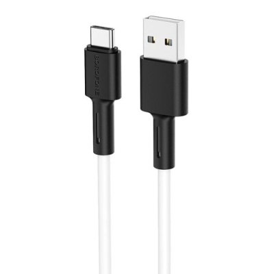 кабель borofone bx31 silicone usb - type-c 3.0a/1m (білий) 
