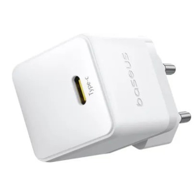 мережевий зарядний пристрій baseus palm fast charger (p10111605213-01) 1type-c/30w/pd +(type-c - type-c 60w) (білий) 